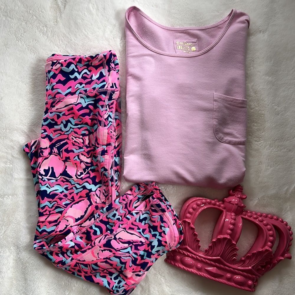 Lilly Pulitzer Leggings and Long Sleeve T-Shirt Set